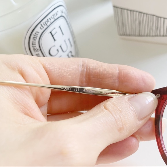 DEREK LAM 281 glasses 18k gold plated ruby/goldNWT - Picture 9 of 12